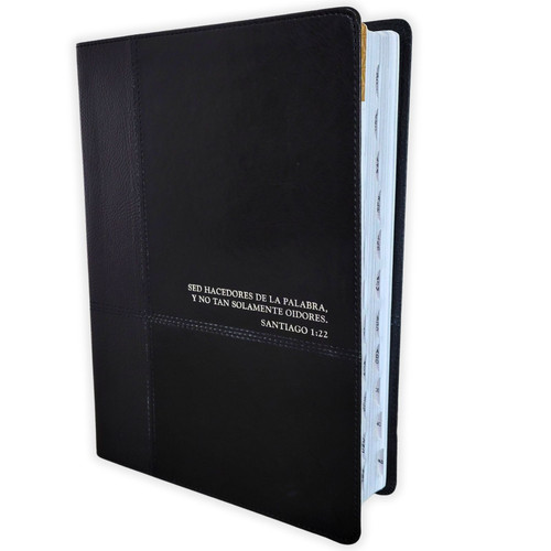 Biblia de Estudio del Diario Vivir RV1960, imit. piel, duotono, negro y ónice con índice