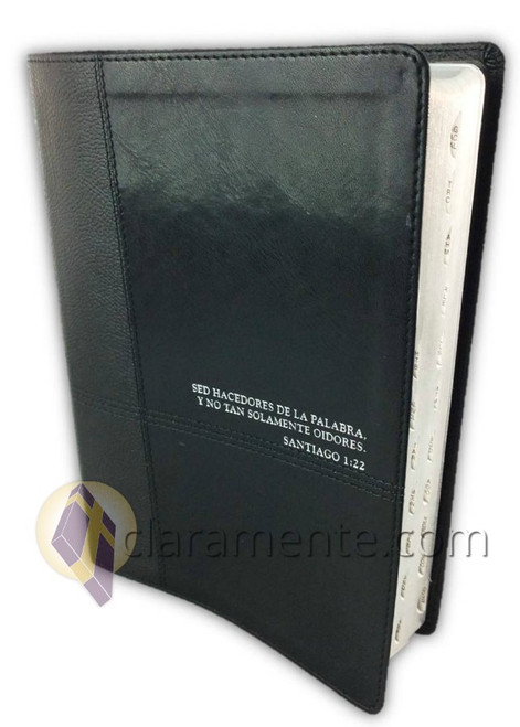 Biblia de Estudio del Diario Vivir RV1960, imit. piel, duotono, negro y ónice con índice
