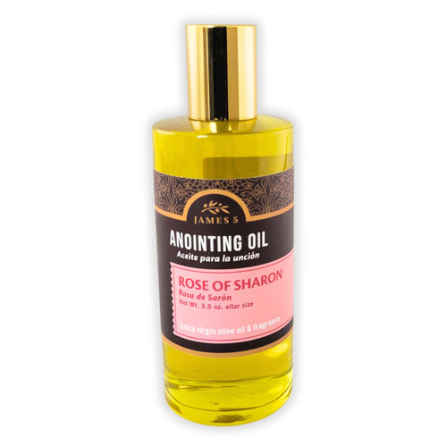 Aceite para la Unción, Rosa de Sarón (Rose of Sharon) frasco de vidrio de 3.5 onzas para el altar