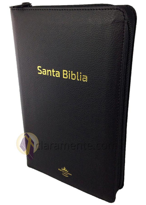 Biblia con Cierre Letra Grande RV1960, imit. piel, manual negro
