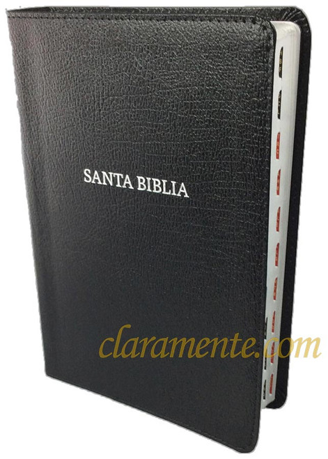 Biblia Letra Grande manual NVI, piel fabricada, negro con índice
