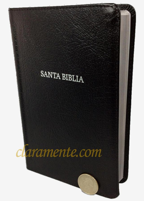 Biblia Compacta RV1960, piel fabricada, negro