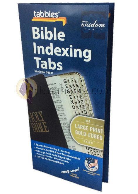 Bible Indexing Tabs, tab-type indexing labels, 84 large print gold-edged tabs