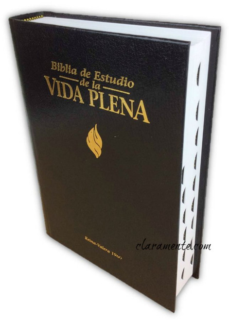 Biblia de Estudio de la Vida Plena RV1960, tapa dura, negro con índice