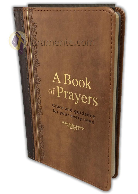 A Book of Prayers, Grace and guidance for your every need, brown luxleather