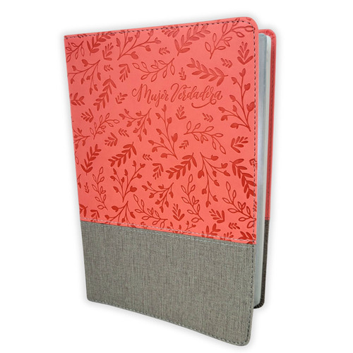 Biblia Devocional Mujer Verdadera con Margen Amplio: RV1960, imit. piel, coral