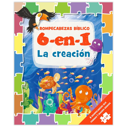 La Creación: Rompecabezas Bíblico 6-en-1, tapa dura acolchonada