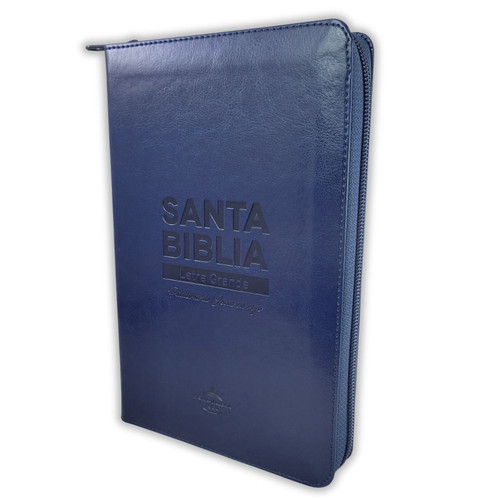 Biblia Letra Grande con Cierre RV1960: imit. piel azul
