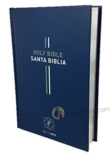 Biblia Bilingüe Nueva Traducción Viviente NTV-NLT: tapa dura, azul