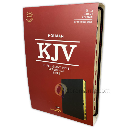 Super Giant Print KJV Reference Bible, black leathertouch indexed