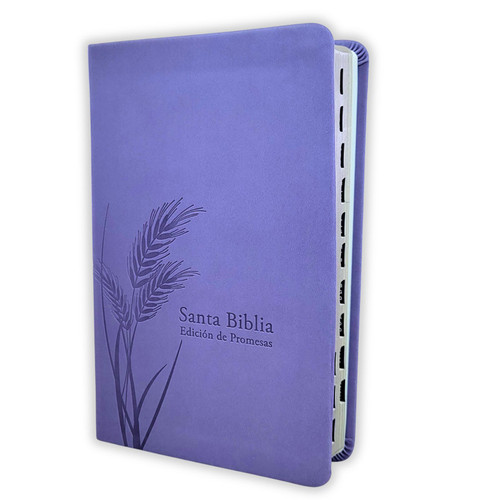 Biblia de Promesas Manual RV1960: imit. piel lavanda con índice