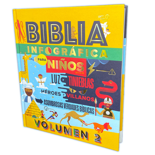 Biblia Infográfica para Niños Volumen 2, incluye juego de mesa - tapa dura