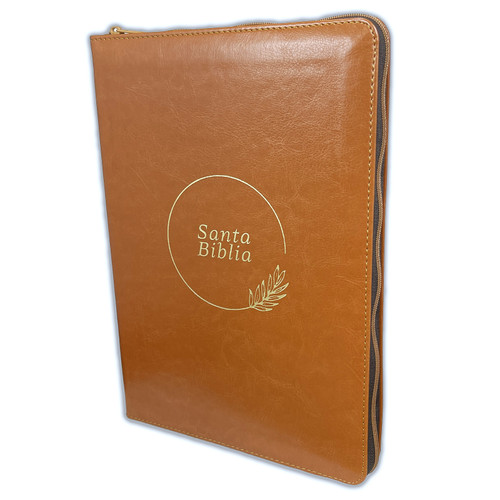 Biblia Zíper Letra Grande: Reina-Valera 1960, sentipiel marrón