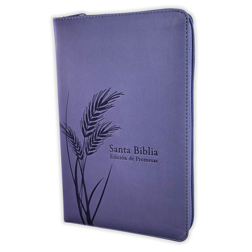 Biblia de Promesas con Cierre Letra Grande RV1960, imit piel. manual lavanda