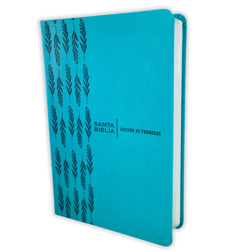 Biblia de Promesas Letra Grande RV1960, imit. piel turquesa