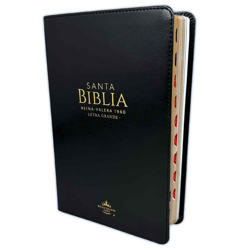 Biblia Letra Grande 12 puntos RV1960 imit piel negro con índice