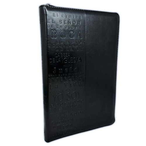 Biblia con Cierre Letra Grande RV1960 imi piel negro con índice - Nombres de Dios