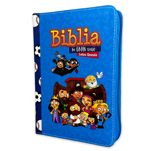 Biblia Mi Gran Viaje Compacta con Cierre RV1960 imit piel azul