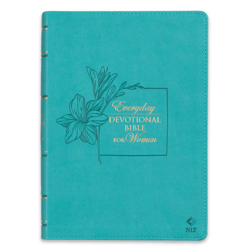 NLT Everyday Devotional Bible for Women: Floral teal faux leather