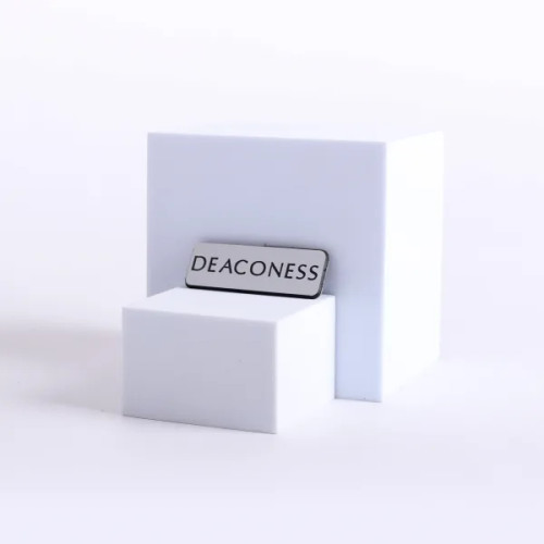 Magnetic Metal Badge for Deaconess, Silver