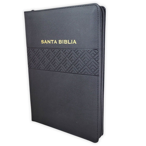 Biblia de Promesas Letra Grande con Cierre RV1960, imit. piel negro con índice