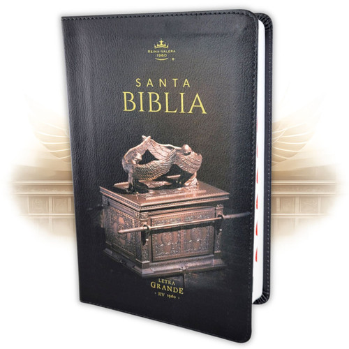 Biblia Letra Grande 12 puntos RV1960, imit piel negro con índice - Arca del Pacto