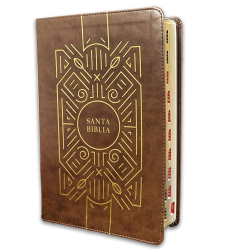 Biblia de Credos y Confesiones Letra Gigante RV1960, imit. piel café con índice