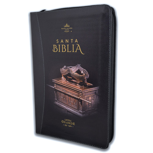 Biblia con Cierre Letra Grande 12 puntos RV1960, imit piel negro con índice - Arca del Pacto