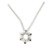 Collar de Metal Plateado con Diamantes: Estrella de David