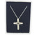 Collar de Metal Plateado: Cruz y estrella de David