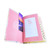 KJV Giant Print Standard Size Bible, pink floral faux leather with thumb index