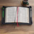 Bible Cover, Extra Large Size, Be still, Psalm 46:10, roses blue faux leather