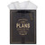 Large Portrait Gift Bag with Tissue Sheets: The plans - Jeremiah 29:11, charcoal and gold