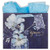 Large Landscape Gift Bag with Tissue Sheets: Grace - Ephesians 2:8, blue floral tile