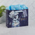 Large Landscape Gift Bag with Tissue Sheets: Grace - Ephesians 2:8, blue floral tile