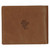 Genuine Leather Wallet: Be strong and steadfast - Deuteronomy 31:6, chestnut brown