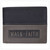 Genuine Leather Wallet: Walk by faith - 2 Corinthians 5:7, black and gray