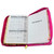 Biblia Compacta con Cierre Letra Grande 11 puntos RV1960, imit piel fucsia floral con índice