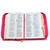 Biblia Compacta con Cierre Letra Grande 11 puntos RV1960, imit piel fucsia floral con índice