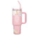 Pink Floral Stainless Steel Travel Tumbler: God is with Her - Psalm 46:5