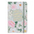 Pocketsize Hardcover Notebook with Elastic Closure: He restores my soul - Psalm 23:3, green floral faux leather