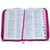 Biblia con Cierre Letra Grande 12 puntos RV1960, imit piel rosada y margaritas con índice y canto floral