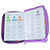 Biblia con Cierre Portátil Letra Grande 12 puntos RV1960, imit piel lila flores acuarela con índice y canto floral