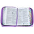 Biblia con Cierre Portátil Letra Grande 12 puntos RV1960, imit piel lila flores acuarela con índice y canto floral