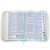 Biblia con Cierre Letra Súper Gigante 19 puntos Mediana RV1960, imit piel tricolor azul/rosa/blanco con índice y canto floral