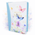 Biblia con Cierre Compacta Letra Grande 11 puntos RV1960, imit piel azul flores acuarela con índice y canto floral