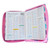 Biblia con Cierre Compacta Letra Grande 11 puntos RV1960, imit piel tricolor turquesa/rosa/purpura con índice y canto floral