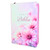 Biblia con Cierre Letra Gigante Manual 14 puntos RV1960, imit piel duotono blanco y rosa margaritas con índice y canto floral