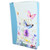 Biblia con Cierre Letra Gigante Manual 14 puntos RV1960, imit piel azul flores acuarela con índice y canto floral