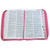 Biblia con Cierre Letra Gigante Manual 14 puntos RV1960, imit piel duotono blanco y rosa floral con índice y canto floral